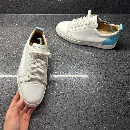 CHRISTIAN LOUBOUTIN MENS LOUIS JUNIORS WHITE EU 43.5 (FIT A UK 10)