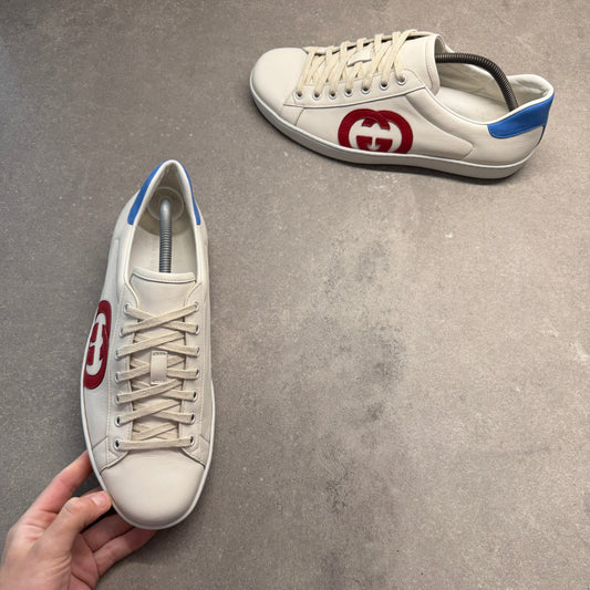 GUCCI MENS ACE IVORY EU 43 (FIT A UK 10)