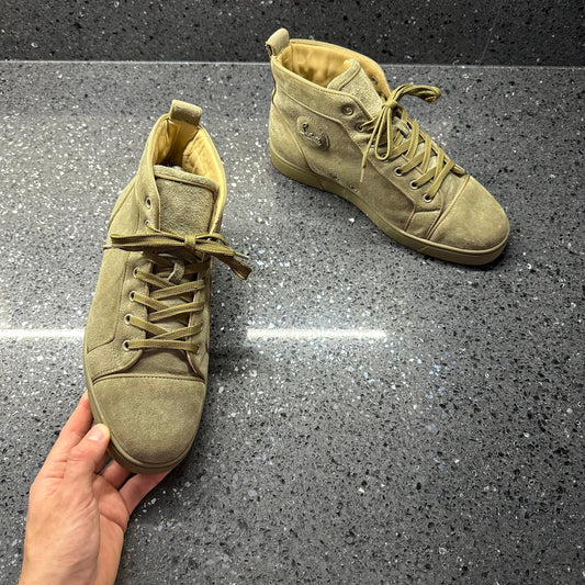 CHRISTIAN LOUBOUTIN MENS LOUIS HIGH KHAKI EU 41 (FIT A UK 7 / 7.5)