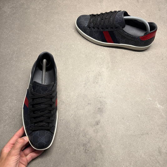 GUCCI MENS ACE BLACK EU 40 (FIT A UK 7 / 7.5)