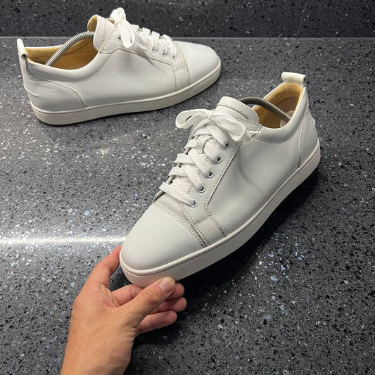 CHRISTIAN LOUBOUTIN MENS LOUIS JUNIOR WHITE EU 44.5 (FIT A UK 11)