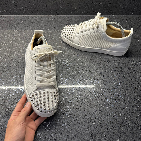 CHRISTIAN LOUBOUTIN JUNIOR SPIKES WHITE EU 41 (FIT A UK 7 / 7.5)