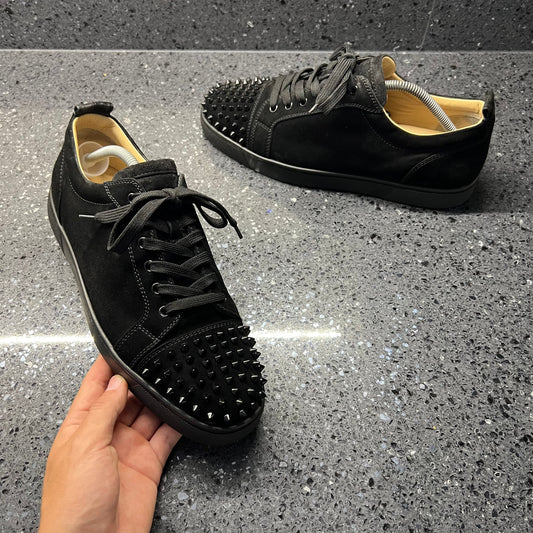 CHRISTIAN LOUBOUTIN MENS JUNIOR SPIKES BLACK EU 44 (FIT A UK 10 / 10.5)