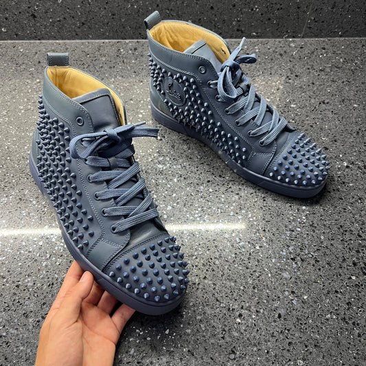 CHRISTIAN LOUBOUTIN MENS LOUIS SPIKE BLUE EU 43.5 (FIT A UK 10)