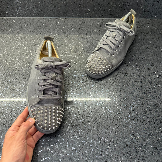 CHRISTIAN LOUBOUTIN MENS JUNIOR SPIKES GREY EU 40 (FIT A UK 6.5)