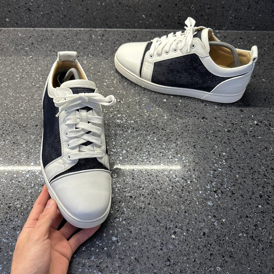 CHRISTIAN LOUBOUTIN MENS LOUIS JUNIORS WHITE EU 42.5 (FIT A UK 9)