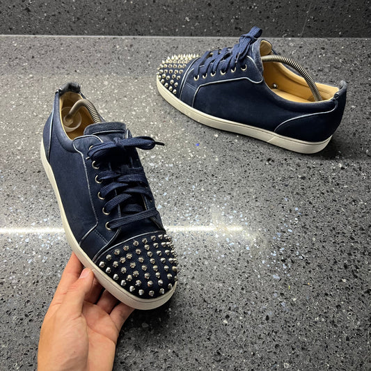 CHRISTIAN LOUBOUTIN MENS JUNIOR SPIKES NAVY EU 43 (FIT A UK 9 / 9.5)
