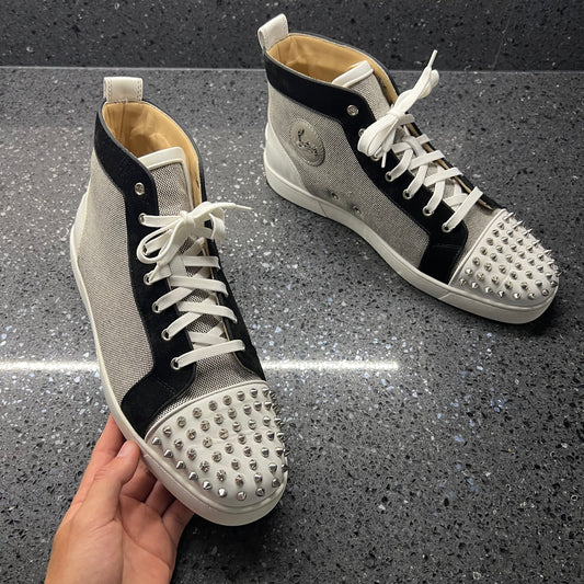 CHRISTIAN LOUBOUTIN MENS LOUIS SPIKES BLACK EU 46 (FIT A UK 12)